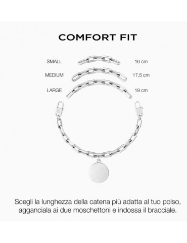 Kidult | Welcome Baby | Bracciale a maglie in acciaio con ciondolo | 732009