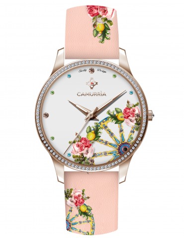 Camurria | A Tradizione | 'A Rosa | Orologio solo tempo donna 37mm | CW22RT1