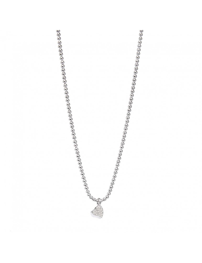 Jack&co | Dream | Collana in argento 925‰ con cuore in pavè di zirconi bianchi | JCN0630