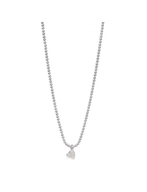 Jack&co | Dream | Collana in argento 925‰ con cuore in pavè di zirconi bianchi | JCN0630