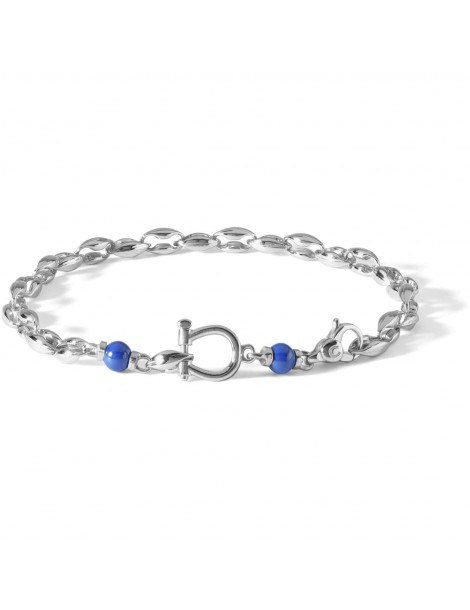 Comete gioielli | Amerigo | Bracciale uomo in argento 925‰ con ceramica blu | UBR 811