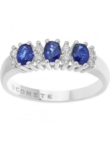 Comete Gioielli | Duchessa | Anello in Oro 750‰ con Diamanti E Zaffiro blu | ANB 2559