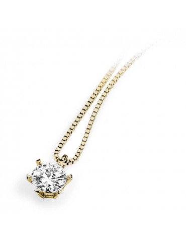 Ambrosia | Must Have Yellow |  Collana in Oro 750‰ con zircone bianco | AGZ 120 G