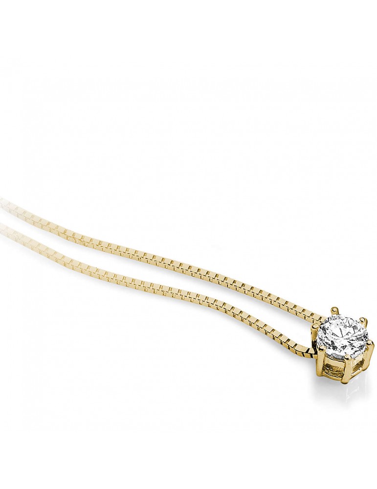 Ambrosia | Must Have Yellow | Collana in Oro 750‰ con zircone bianco | AGZ 119 G