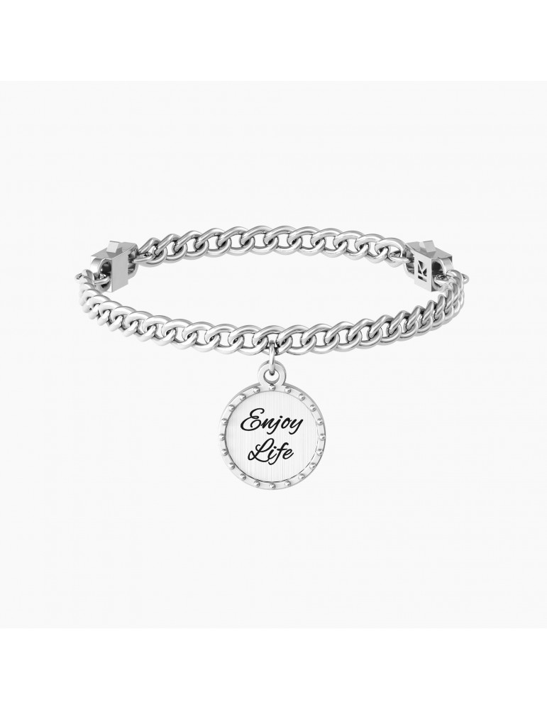 Kidult | Enjoy Life | Bracciale in acciaio con ciondolo | 732107