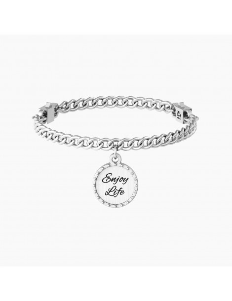 Kidult | Enjoy Life | Bracciale in acciaio con ciondolo | 732107