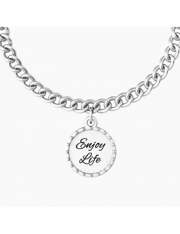 Kidult | Enjoy Life | Bracciale in acciaio con ciondolo | 732107