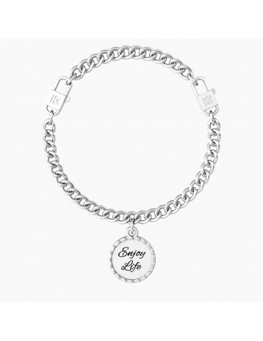 Kidult | Enjoy Life | Bracciale in acciaio con ciondolo | 732107