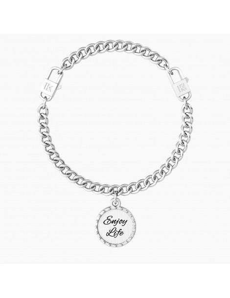 Kidult | Enjoy Life | Bracciale in acciaio con ciondolo | 732107