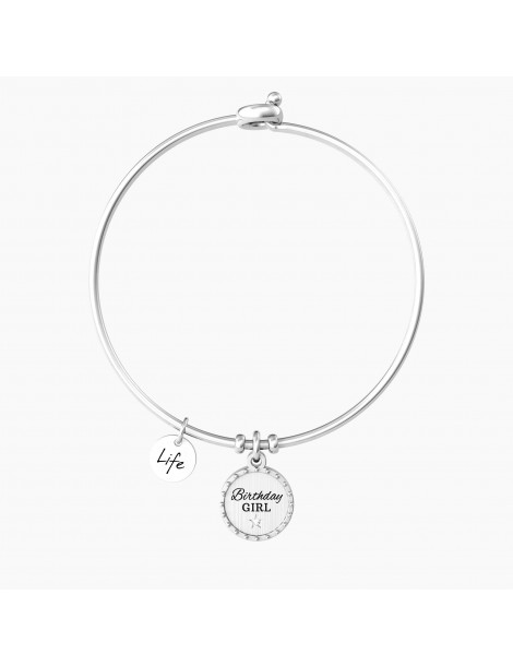 Kidult | Birthday Girl | Bracciale rigido in acciaio con ciondolo | 732097