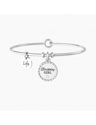 Kidult | Birthday Girl | Bracciale rigido in acciaio con ciondolo | 732097