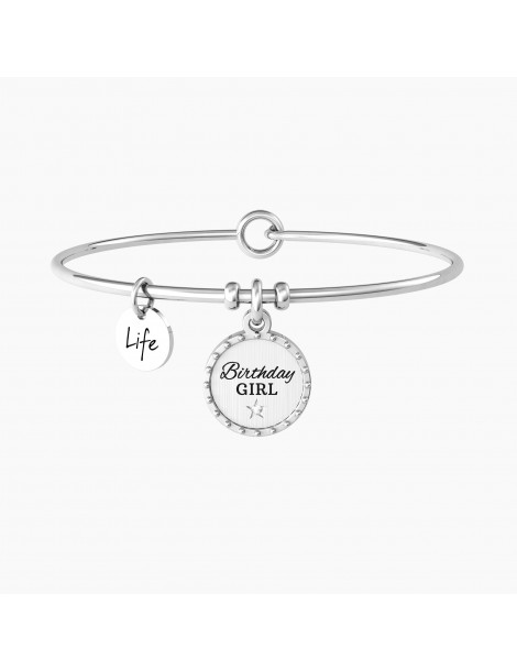 Kidult | Birthday Girl | Bracciale rigido in acciaio con ciondolo | 732097