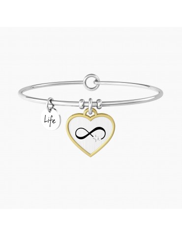 Kidult | Cuore | Infinito | Bracciale rigido con ciondolo | 732075