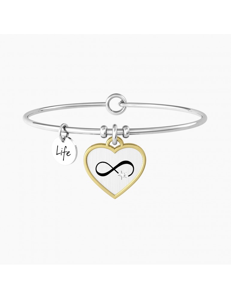 Kidult | Cuore | Infinito | Bracciale rigido con ciondolo | 732075