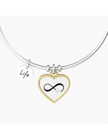 Kidult | Cuore | Infinito | Bracciale rigido con ciondolo | 732075