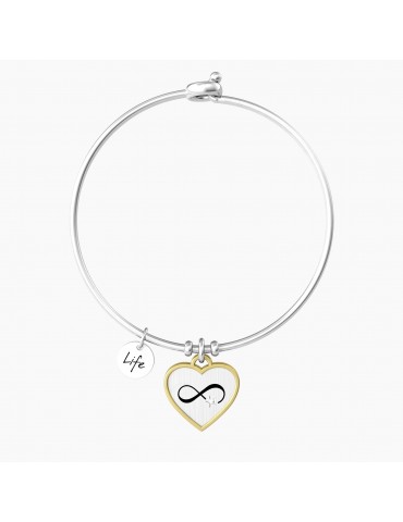 Kidult | Cuore | Infinito | Bracciale rigido con ciondolo | 732075