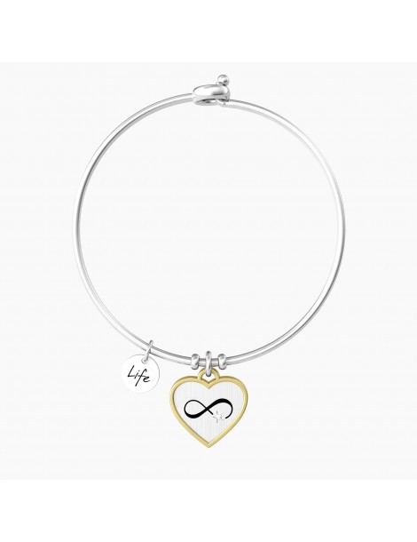 Kidult | Cuore | Infinito | Bracciale rigido con ciondolo | 732075