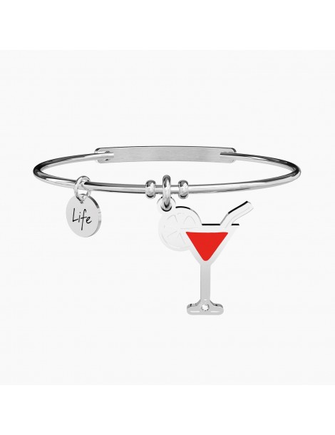 Kidult | Cocktail | Forever Party | Bracciale in acciaio rigido con ciondolo | 731092