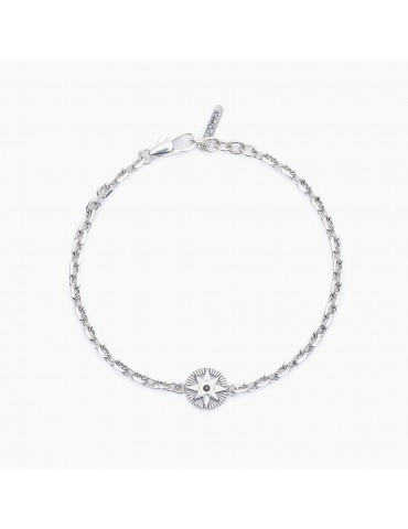 Mabina Gioielli | Bali | Bracciale in argento 925‰ con rosa dei venti e zircone nero | 533578