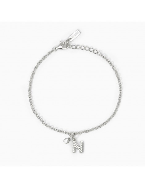 Mabina gioielli | A, B, Cool | Bracciale in argento 925‰ con iniziale e zirconi bianchi | 533632N