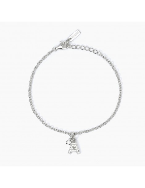 Mabina gioielli | A, B, Cool | Bracciale in argento 925‰ con iniziale e zirconi bianchi | 533632A