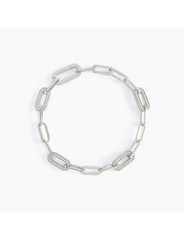 Mabina gioielli | Cinderella Rock | Bracciale in argento 925‰ con iniziale e zirconi bianchi | 533502