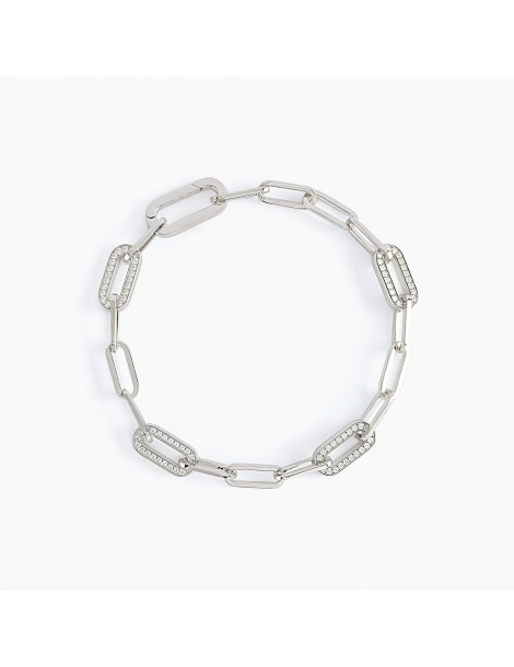 Mabina gioielli | Cinderella Rock | Bracciale in argento 925‰ con iniziale e zirconi bianchi | 533502