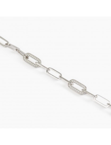 Mabina gioielli | Cinderella Rock | Bracciale in argento 925‰ con iniziale e zirconi bianchi | 533502