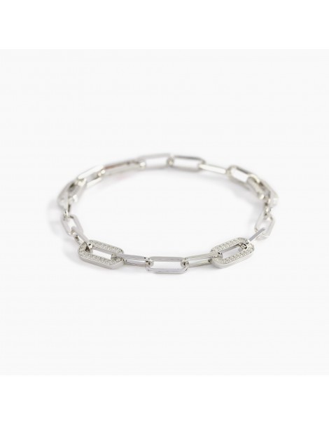 Mabina gioielli | Cinderella Rock | Bracciale in argento 925‰ con iniziale e zirconi bianchi | 533502