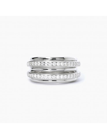 Mabina gioielli | Kim | Anello in argento 925‰ con zirconi bianchi | 523268