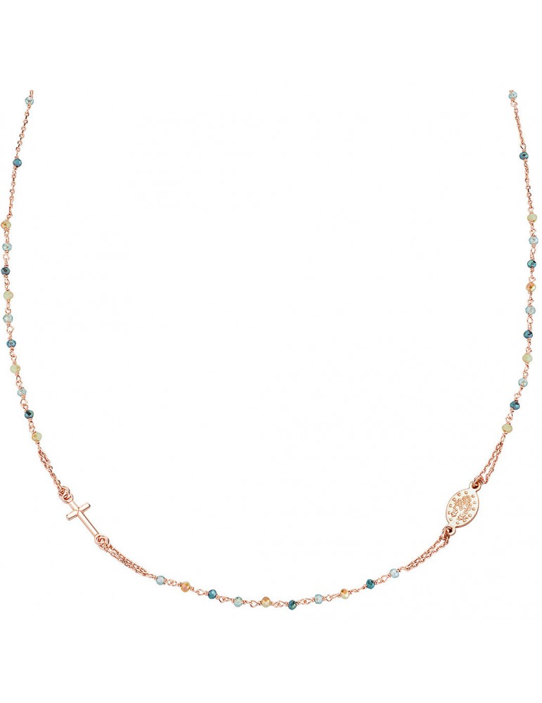 Amen | Rosari | Collana rosario in argento 925‰ con cristalli multicolor | CRO10RVVV3