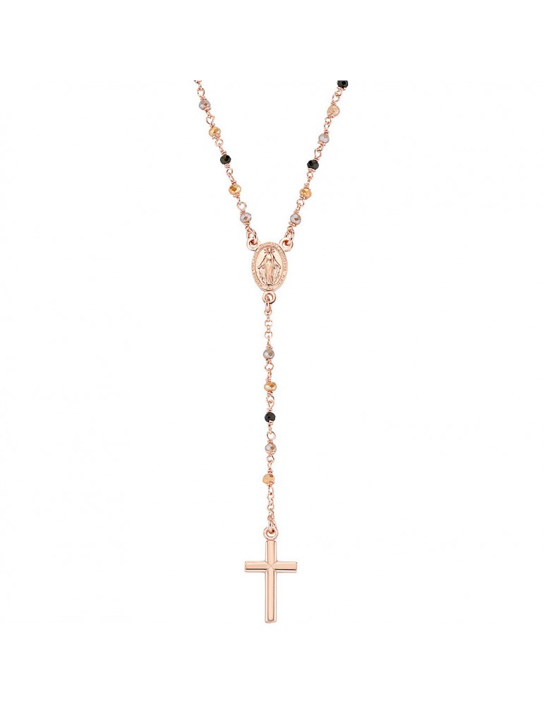 Amen | Rosari | Collana rosario in argento 925‰ con cristalli multicolor | CRO10RMMM4