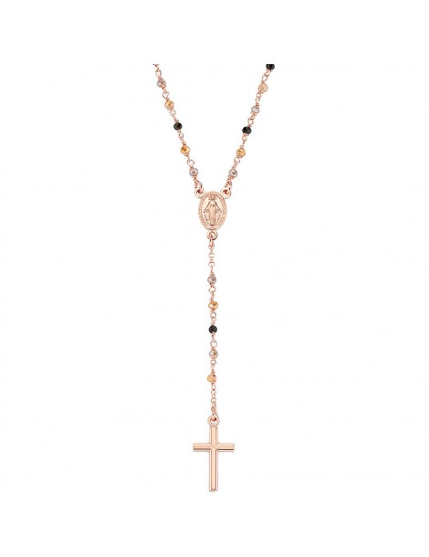 Amen | Rosari | Collana rosario in argento 925‰ con cristalli multicolor | CRO10RMMM4