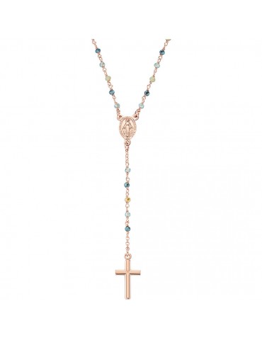 Amen | Rosari | Collana rosario in argento 925‰ con cristalli multicolor | CRO10RVVV4