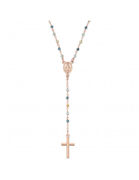 Amen | Rosari | Collana rosario in argento 925‰ con cristalli multicolor | CRO10RVVV4