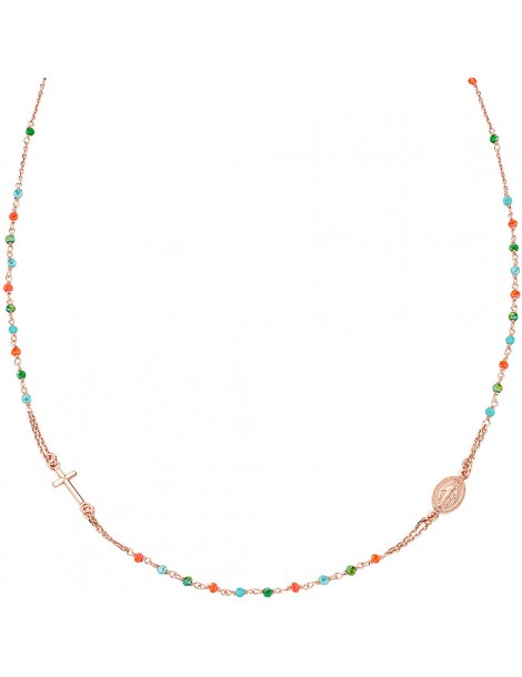 Amen | Rosari | Collana rosario in argento 925‰ con cristalli multicolor | CRO10RCVT3