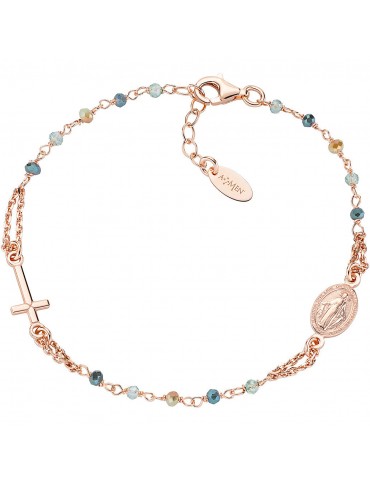 Amen | Rosari | Bracciale rosario in argento 925‰ con cristalli multicolor | BRO10RVVV3