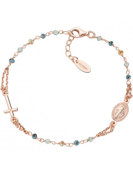 Amen | Rosari | Bracciale rosario in argento 925‰ con cristalli multicolor | BRO10RVVV3