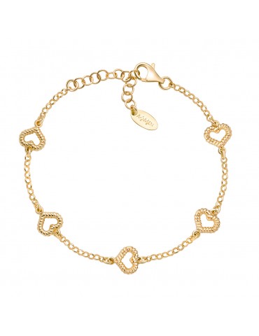 Amen | Coccole | Bracciale in argento 925‰ con cuoricini | BRGOCUG1