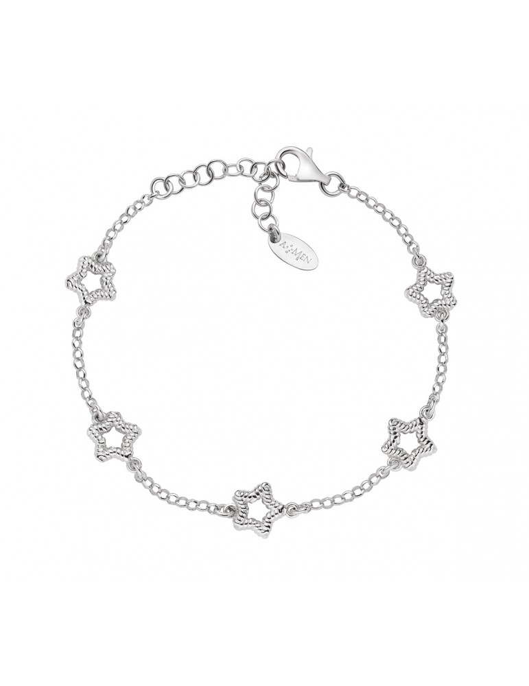 Amen | Coccole | Bracciale in argento 925‰ con stelle | BRGOSTB1