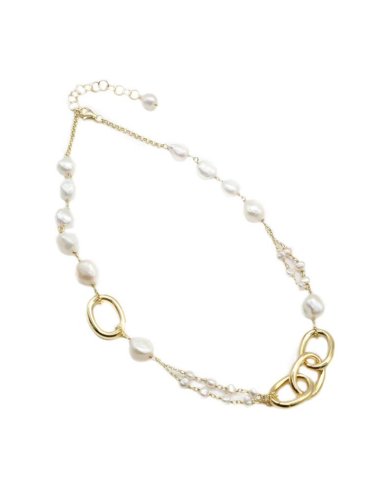 Koliè, Lipsi, Collana in argento 925‰ con perle coltivate. Referenza: CL LIPSI 01