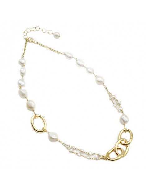 Koliè, Lipsi, Collana in argento 925‰ con perle coltivate. Referenza: CL LIPSI 01