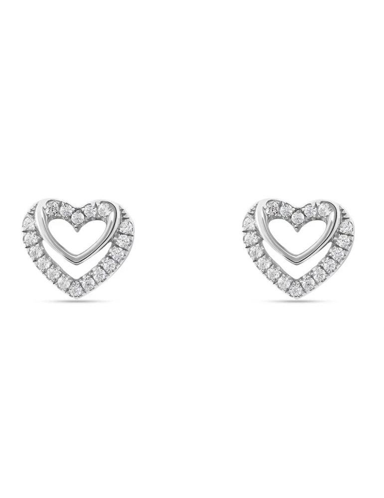 Stroili | Silver Moments | Orecchini cuore in argento 925‰ con zirconi bianchi | 1669890