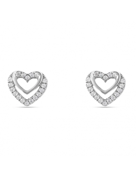 Stroili | Silver Moments | Orecchini cuore in argento 925‰ con zirconi bianchi | 1669890