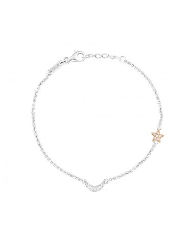 Stroili | Silver Moments | Bracciale stella e luna in argento 925‰ con zirconi bianchi | 1622421