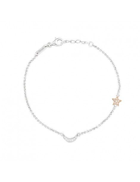 Stroili | Silver Moments | Bracciale stella e luna in argento 925‰ con zirconi bianchi | 1622421