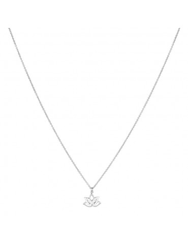 Stroili | Silver Moments | Collana in argento 925‰ con fiore di loto e zirconi bianchi | 1661298