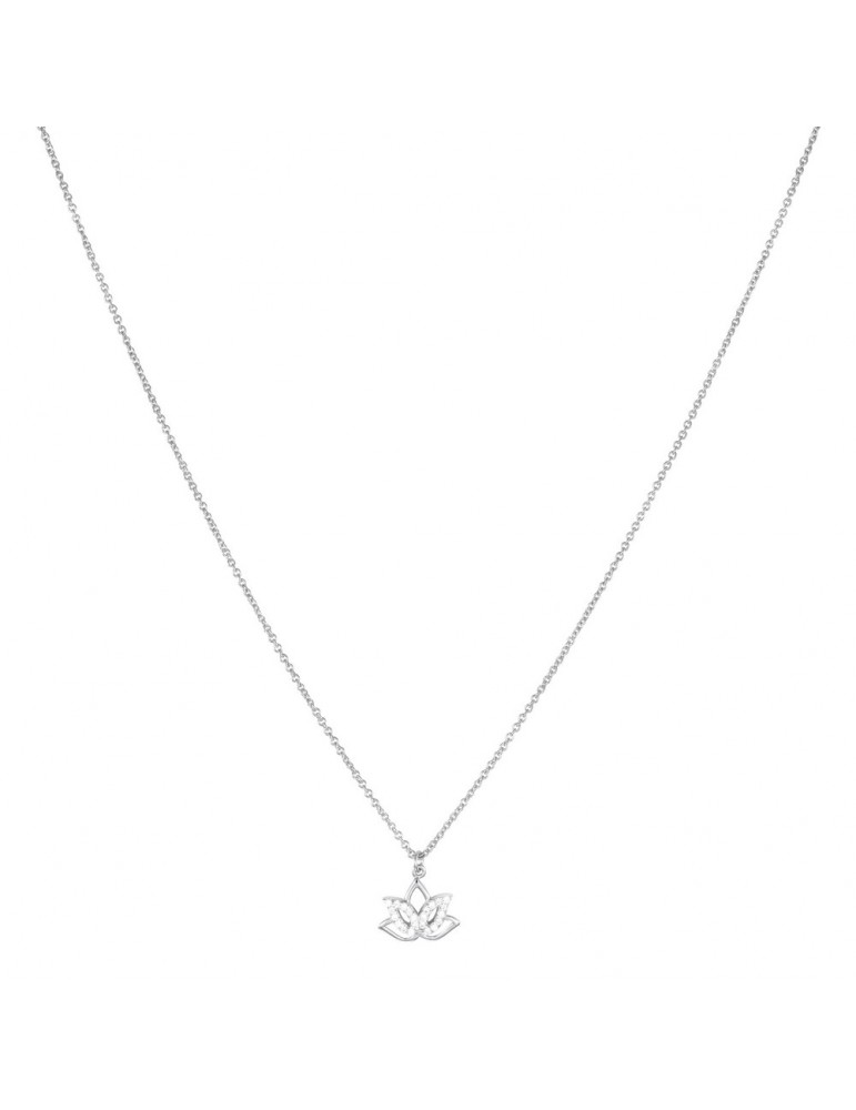 Stroili | Silver Moments | Collana in argento 925‰ con fiore di loto e zirconi bianchi | 1661298