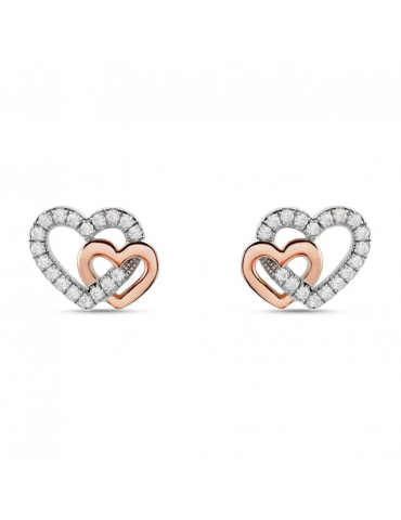 Stroili | Silver Moments | Orecchini in argento 925‰ con cuore e zirconi bianchi | 1664270