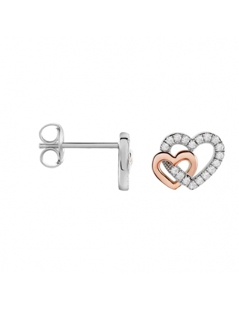 Stroili | Silver Moments | Orecchini in argento 925‰ con cuore e zirconi bianchi | 1664270